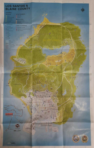 Mappa gta grand theft auto - gta, 5